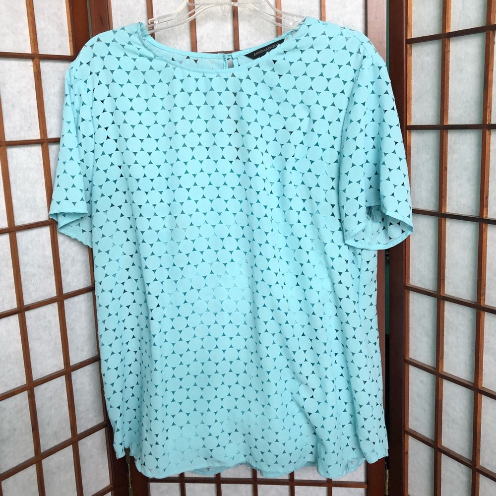 Banana Republic Patterned Blue Shirt
